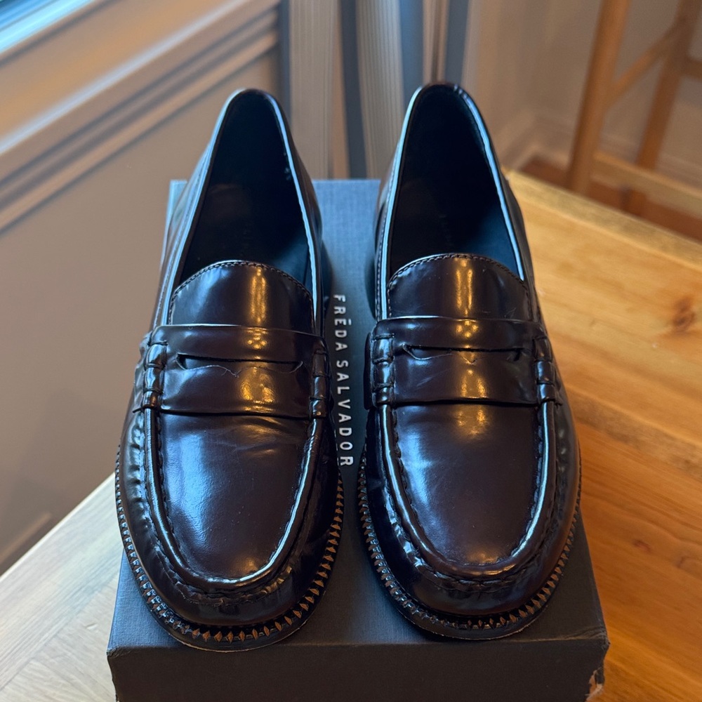 Freda Salvador Women's Elba Slip On Penny Loafer in Espresso